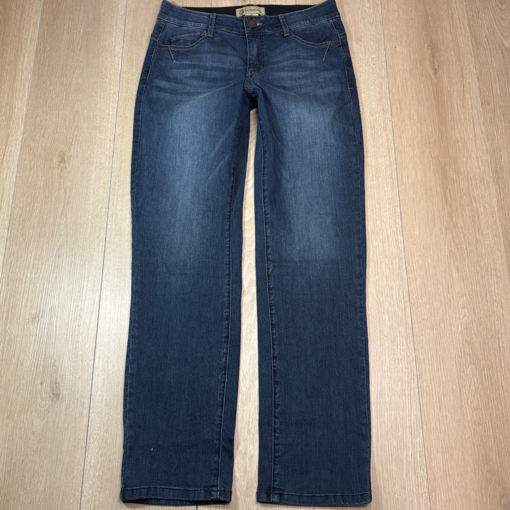 Democracy Ab Solution Straight Leg Jeans Dark Wash Blue Denim Size 6